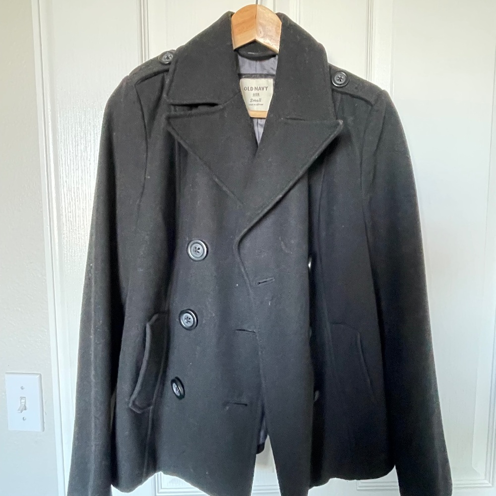 Old Navy Black Peacoat